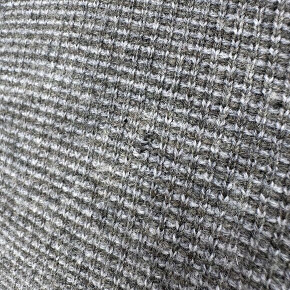 Peter Millar Sweater Mens XL Gray Taupe Waffle Knit Merino Cashmere 1/4 Zip READ - Picture 10 of 12